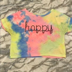 Color full crop top